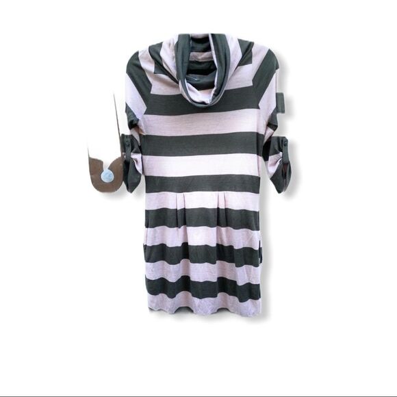 Zara Collection Striped Dress Cowl Neck - Picture 6 of 9